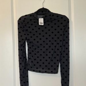 NWT sheer polka dot top